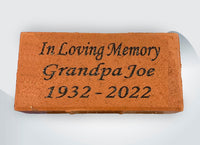 Custom Engraved Red Brick For Outdoor Memorial - IUBRICK100