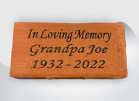 Custom Engraved Red Brick For Outdoor Memorial - IUBRICK100
