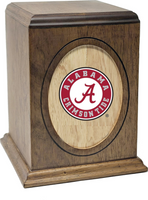 Fan Series - University of Alabama Crimson Tide Seal Memorial Wooden Cremation Urn - WDALB100