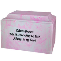 Carnation Pink Cultured Marble Urn - IUCM400