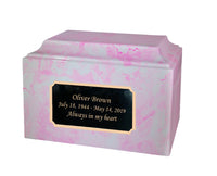 Carnation Pink Cultured Marble Urn - IUCM400