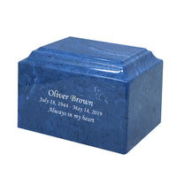 Egyptian Blue Grace Cultured Marble Urn - IUCM802
