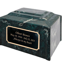 Emerald Pillard Cultured Marble Adult Cremation Urn