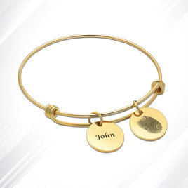 Gold Charm Bangle - IUCHBA100