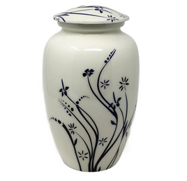 Ivory Floral Adult Cremation Urn