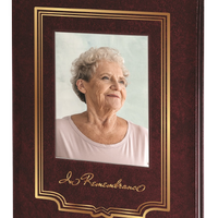 In Remembrance Picture Frame Memorial Guest Book - 6 Ring - IUSRB106