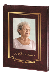 In Remembrance Picture Frame Memorial Guest Book - 6 Ring - IUSRB106