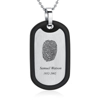 Military Tag Fingerprint Pendant - ITMILTAG100