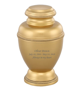 Virile Rope Accent Gold Cremation Urn - IUAL204