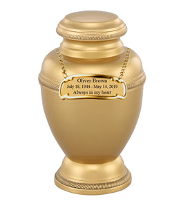 Virile Rope Accent Gold Cremation Urn - IUAL204