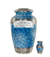 Modest Series - Aqua Blue Cloud Cremation Urn - IUAL128