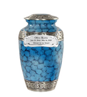 Modest Series - Aqua Blue Cloud Cremation Urn - IUAL128