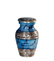 Modest Series - Aqua Blue Cloud Cremation Urn - IUAL128