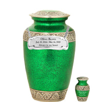 Modest Series - Royal Green Cremation Urn - IUAL129