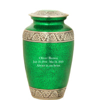 Modest Series - Royal Green Cremation Urn - IUAL129