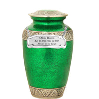 Modest Series - Royal Green Cremation Urn - IUAL129
