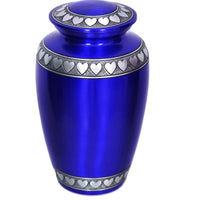 Scratch & Dent Blue Alloy Cremation Urn - IUAL140