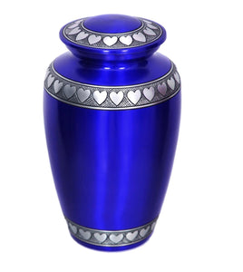 Scratch & Dent Blue Alloy Cremation Urn - IUAL140