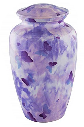 Scratch & Dent Purple Butterfly Adult Urn