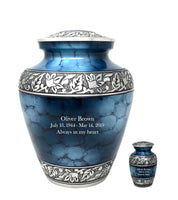 Modest Series - Elite Cloud Blue & Silver Cremation Urn - IUAL176