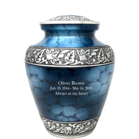 Modest Series - Elite Cloud Blue & Silver Cremation Urn - IUAL176