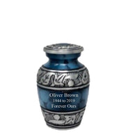 Modest Series - Elite Cloud Blue & Silver Cremation Urn - IUAL176
