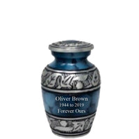Modest Series - Elite Cloud Blue & Silver Cremation Urn - IUAL176
