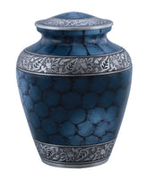 Modest Series - Elite Cloud Blue & Silver Cremation Urn - IUAL176
