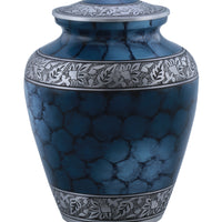 Modest Series - Elite Cloud Blue & Silver Cremation Urn - IUAL176