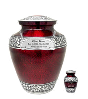 Modest Series - Elite Speckle Crimson & Silver Cremation Urn - IUAL177