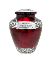 Modest Series - Elite Speckle Crimson & Silver Cremation Urn - IUAL177