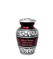 Modest Series - Elite Speckle Crimson & Silver Cremation Urn - IUAL177