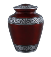 Modest Series - Elite Speckle Crimson & Silver Cremation Urn - IUAL177