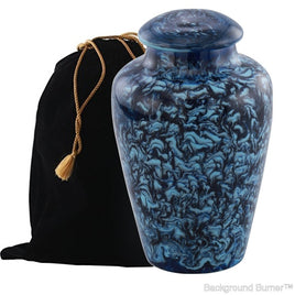 Athena Blue Cremation Urn - Overstock Deal - IUAL181