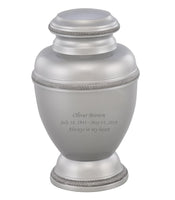 Virile Rope Accent Silver Cremation Urn - IUAL205
