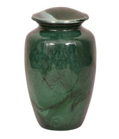 Flowing Tie-Dye Alloy Cremation Urn, Green - IUAL206