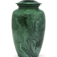 Flowing Tie-Dye Alloy Cremation Urn, Green - IUAL206
