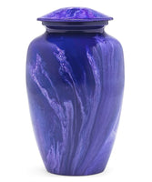Flowing Tie-Dye Alloy Cremation Urn, Violet - IUAL208