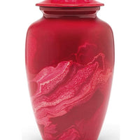 Flowing Tie-Dye Alloy Cremation Urn, Red - IUAL210