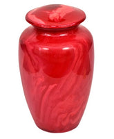 Flowing Tie-Dye Alloy Cremation Urn, Red - IUAL210