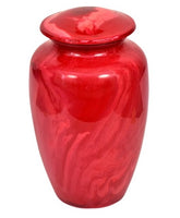 Flowing Tie-Dye Alloy Cremation Urn, Red - IUAL210
