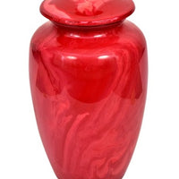 Flowing Tie-Dye Alloy Cremation Urn, Red - IUAL210