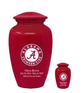 Fan Series - University of Alabama Crimson Tide Red Memorial Cremation Urn - IUALB101