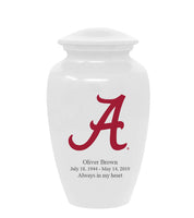 Fan Series - University of Alabama Crimson Tide White Memorial Cremation Urn - IUALB102