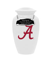 Fan Series - University of Alabama Crimson Tide White Memorial Cremation Urn - IUALB102