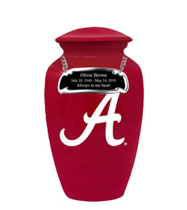 Fan Series - University of Alabama Crimson Tide Red Memorial Cremation Urn - IUALB103