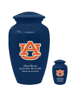 Fan Series - Auburn University Tigers Blue Memorial Cremation Urn - IUAUB100