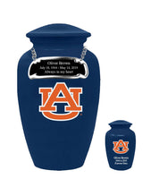 Fan Series - Auburn University Tigers Blue Memorial Cremation Urn - IUAUB100