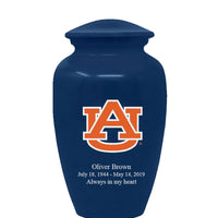 Fan Series - Auburn University Tigers Blue Memorial Cremation Urn - IUAUB100