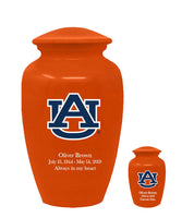Fan Series - Auburn University Tigers Orange Memorial Cremation Urn - IUAUB101
